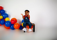 Anime First Birthday Cake Smash Photography in Kansas City