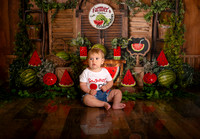 Kansas City Watermelon Cake Smash Photographer | First Birthday Portraits